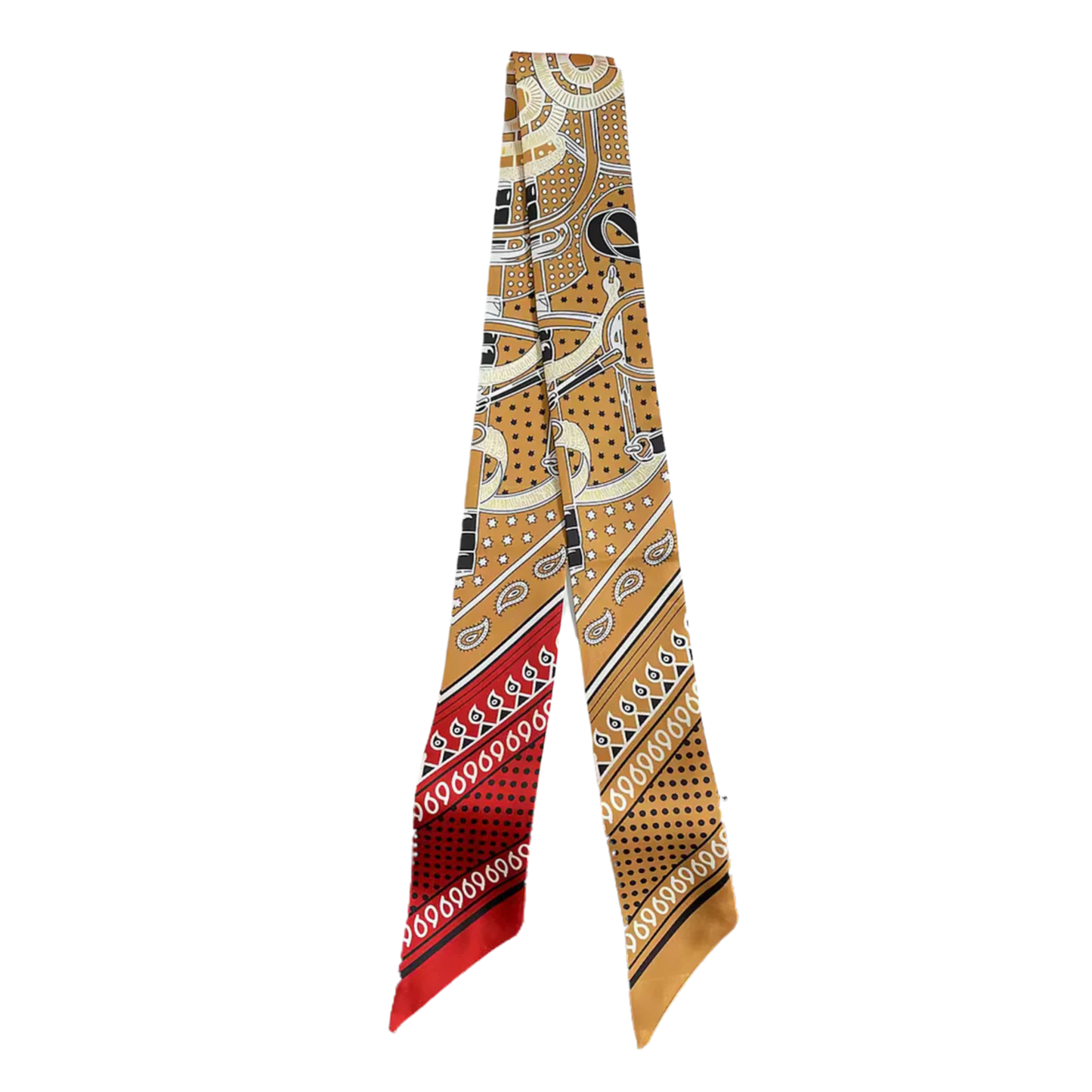 ATLANTA Horse Design Twilly Scarf, Hair or Handbag Tie - 85 x 5 cms