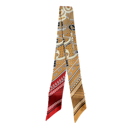 ATLANTA Horse Design Twilly Scarf, Hair or Handbag Tie - 85 x 5 cms