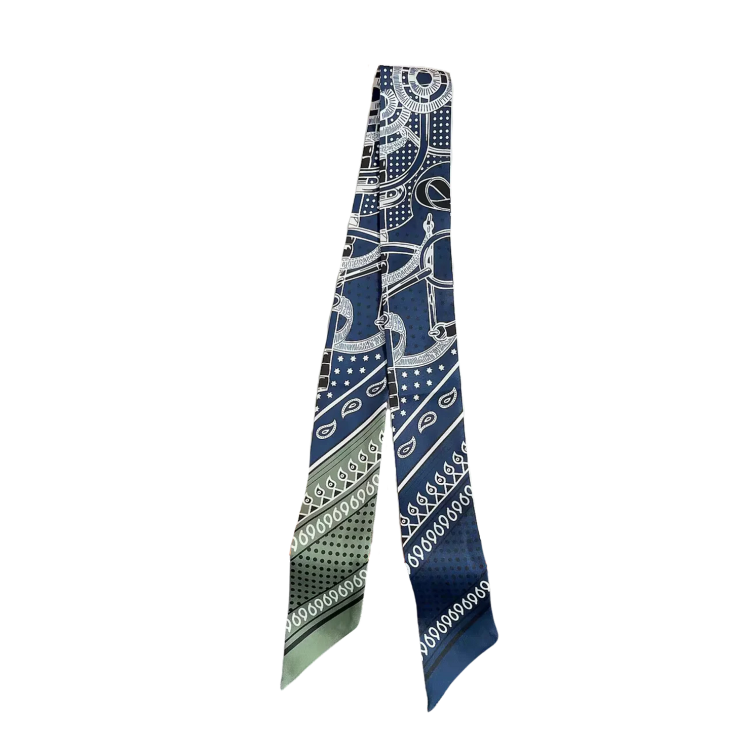 ATLANTA Horse Design Twilly Scarf, Hair or Handbag Tie - 85 x 5 cms