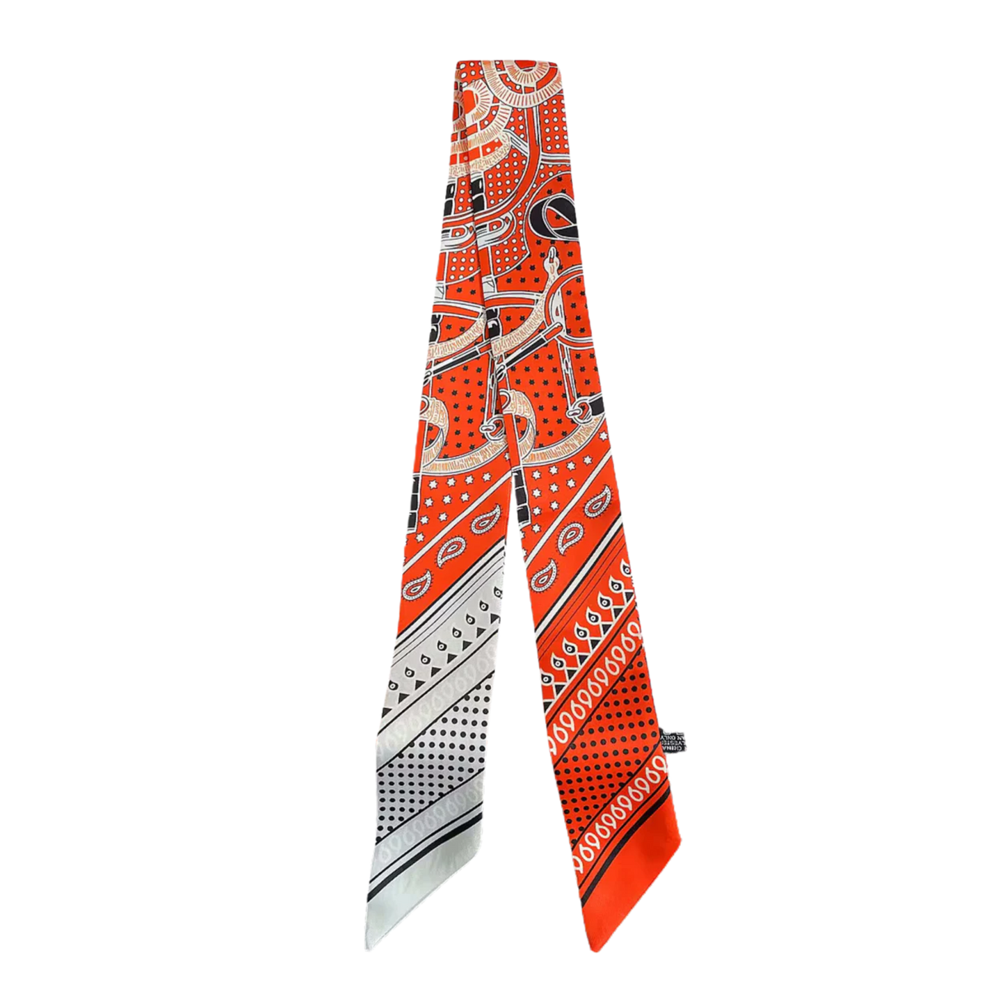 ATLANTA Horse Design Twilly Scarf, Hair or Handbag Tie - 85 x 5 cms