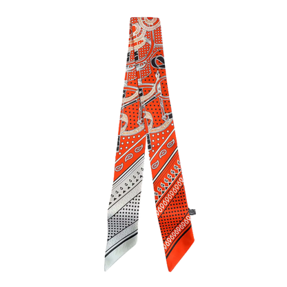 ATLANTA Horse Design Twilly Scarf, Hair or Handbag Tie - 85 x 5 cms