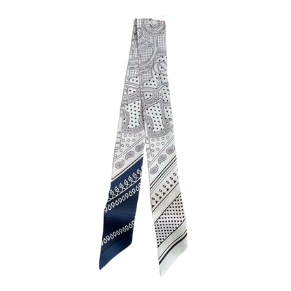 ATLANTA Horse Design Twilly Scarf, Hair or Handbag Tie - 85 x 5 cms