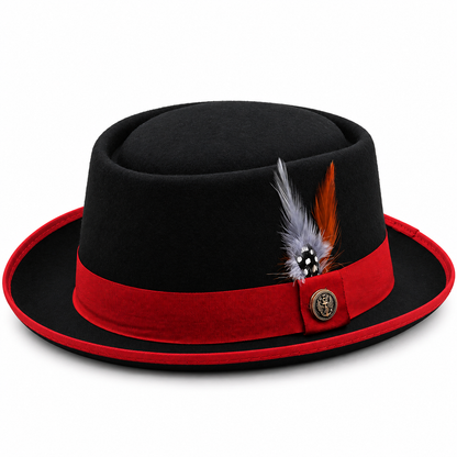 BARTON Felt Narrow Brim (5.5 cm) Pork Pie Hat | 58 cms