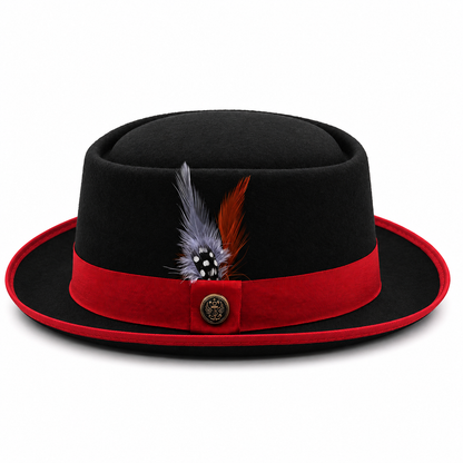 BARTON Felt Narrow Brim (5.5 cm) Pork Pie Hat | 58 cms
