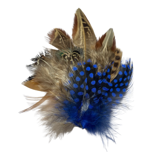BELPER  Natural Feather Hat Plume with Brooch Pin