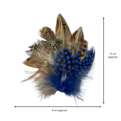 BELPER Genuine Pheasant Feather Hat Plume with Brooch Pin