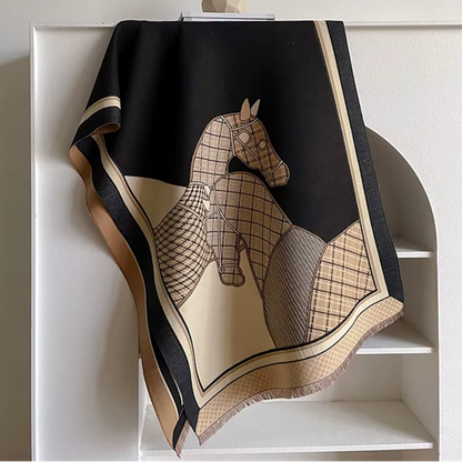 BOYD Horse design, Cashmere Blend Pashmina/Shawl - 180 x 65 cms