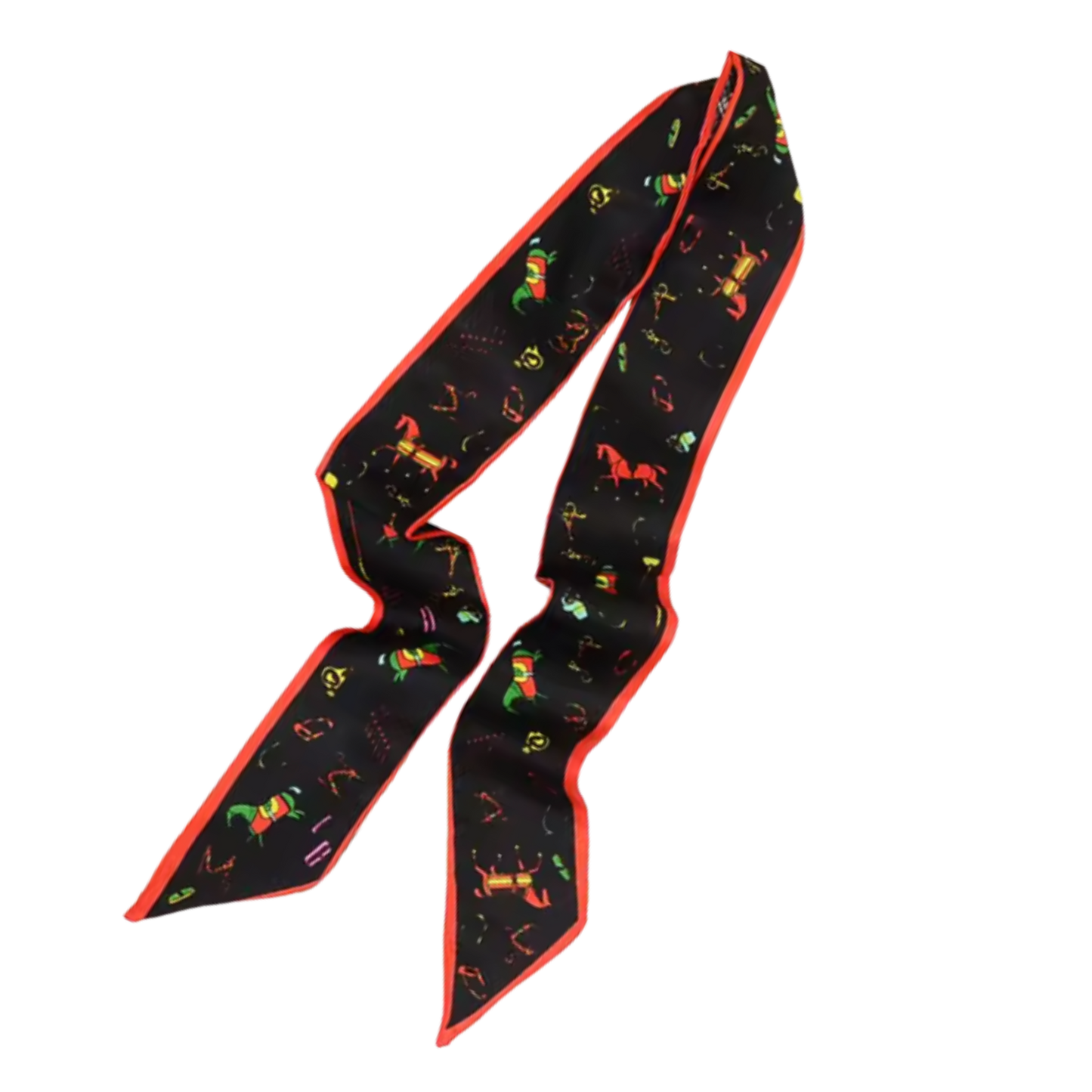 BRADEY Horse Design Twilly Scarf, Hair or Handbag Tie - 85 x 5 cms
