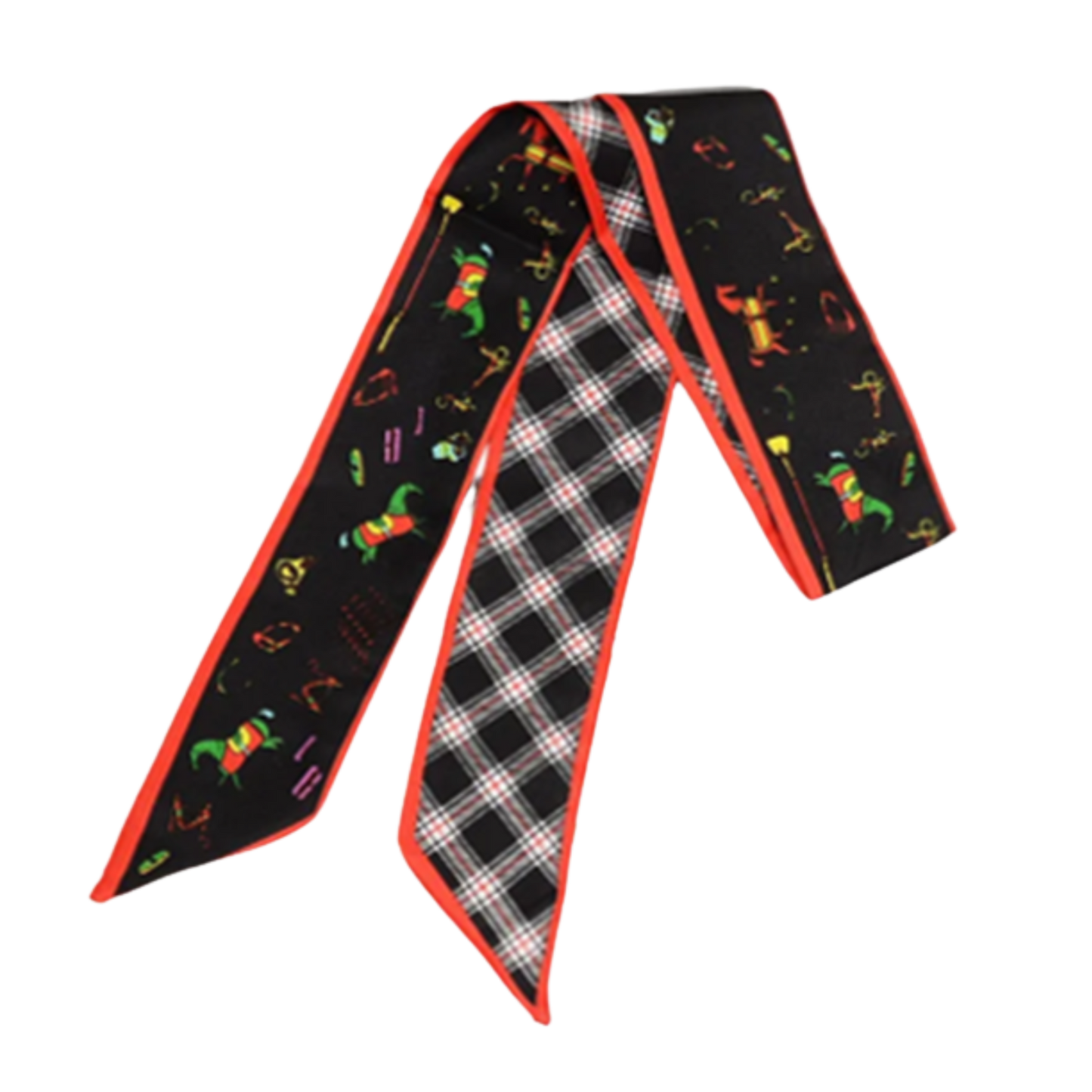 BRADEY Horse Design Twilly Scarf, Hair or Handbag Tie - 85 x 5 cms