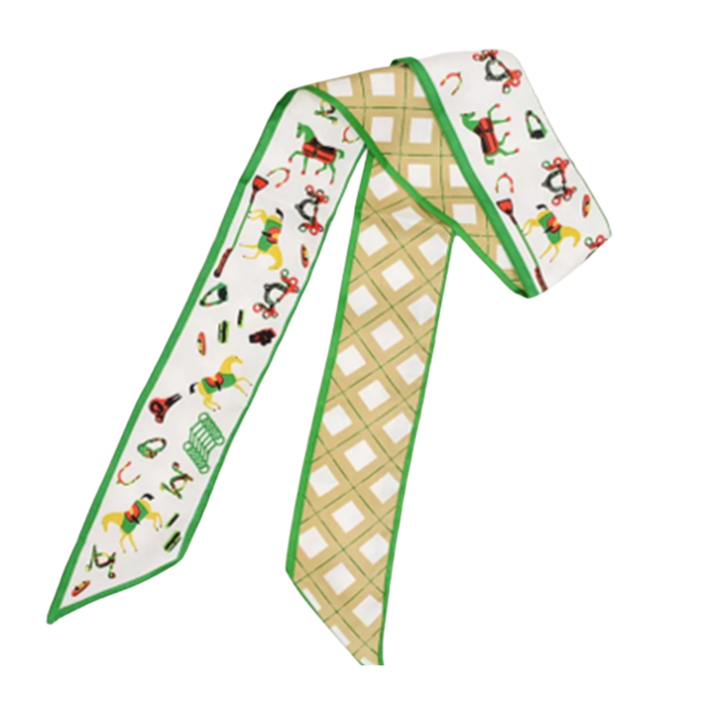 BRADEY Horse Design Twilly Scarf, Hair or Handbag Tie - 85 x 5 cms