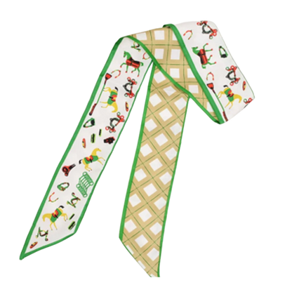 BRADEY Horse Design Twilly Scarf, Hair or Handbag Tie - 85 x 5 cms