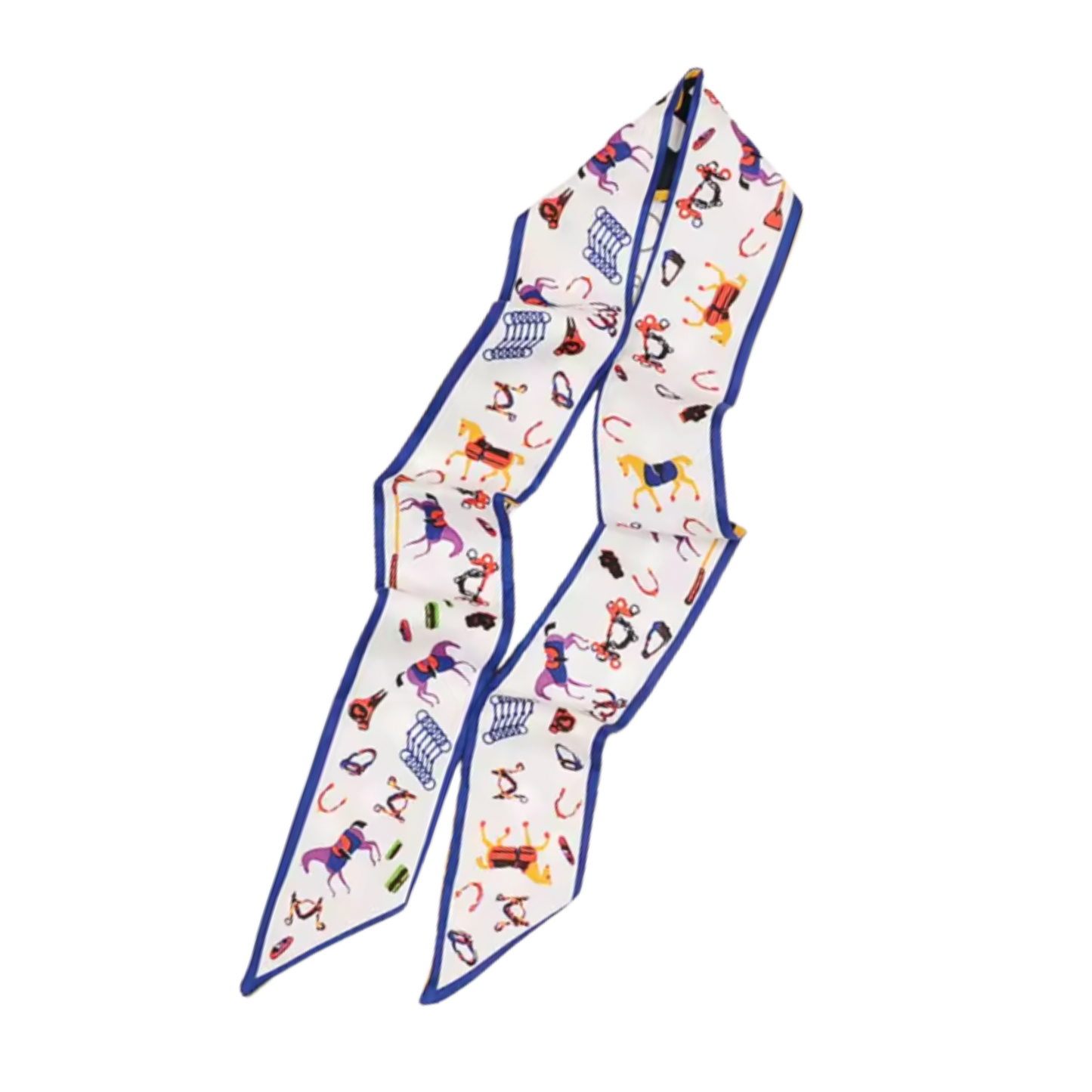 BRADEY Horse Design Twilly Scarf, Hair or Handbag Tie - 85 x 5 cms