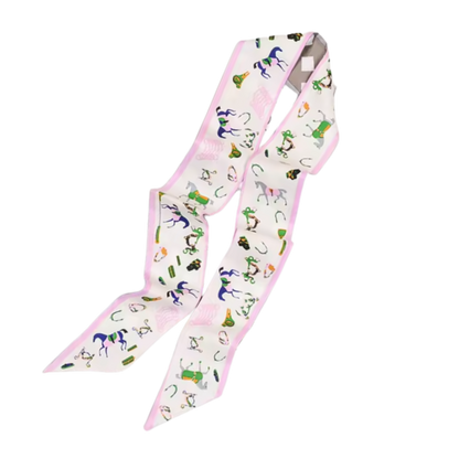 BRADEY Horse Design Twilly Scarf, Hair or Handbag Tie - 85 x 5 cms
