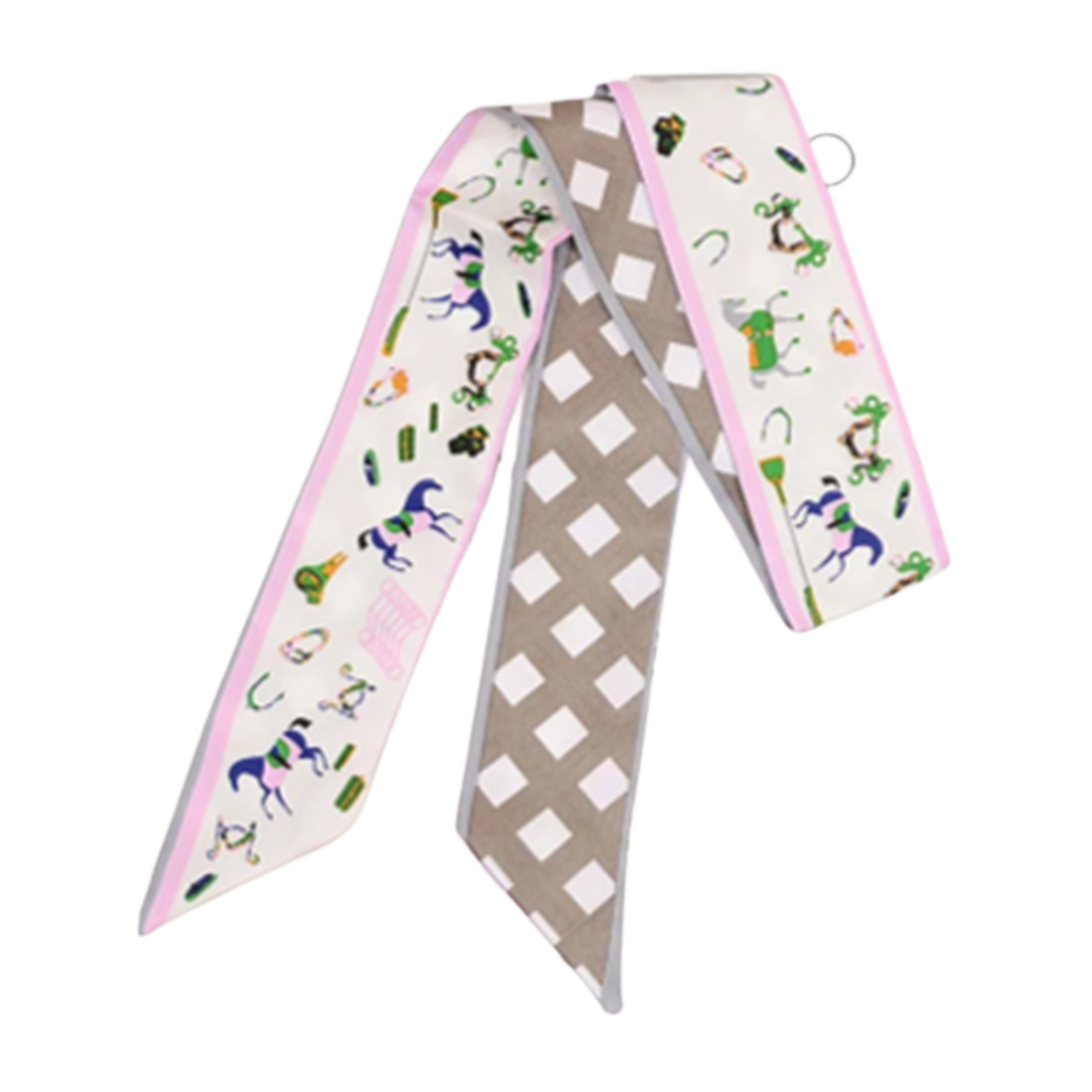 BRADEY Horse Design Twilly Scarf, Hair or Handbag Tie - 85 x 5 cms