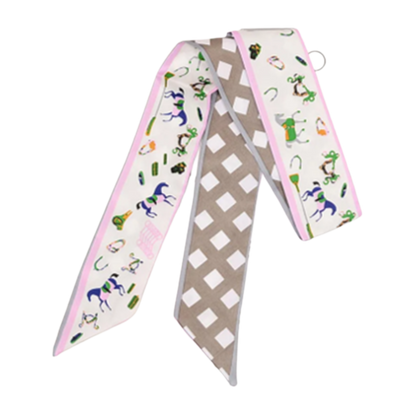 BRADEY Horse Design Twilly Scarf, Hair or Handbag Tie - 85 x 5 cms