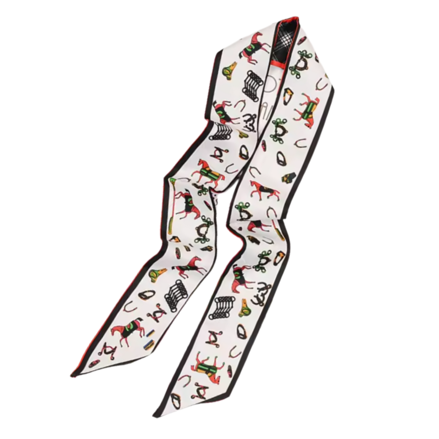 BRADEY Horse Design Twilly Scarf, Hair or Handbag Tie - 85 x 5 cms