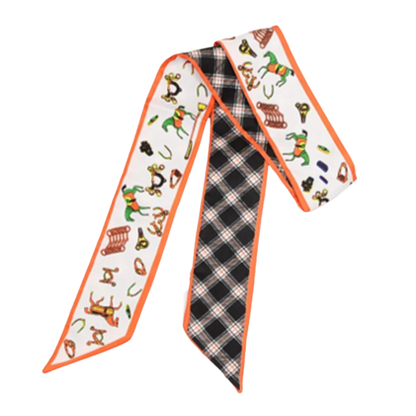 BRADEY Horse Design Twilly Scarf, Hair or Handbag Tie - 85 x 5 cms