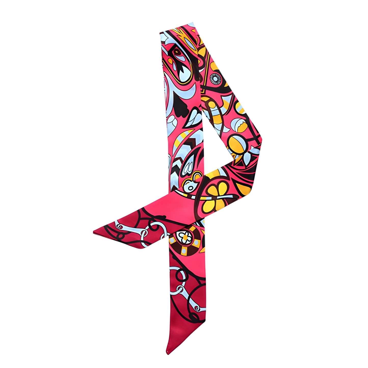 BRITTA Horse Design Twilly Scarf, Hair or Handbag Tie - 85 x 5 cms