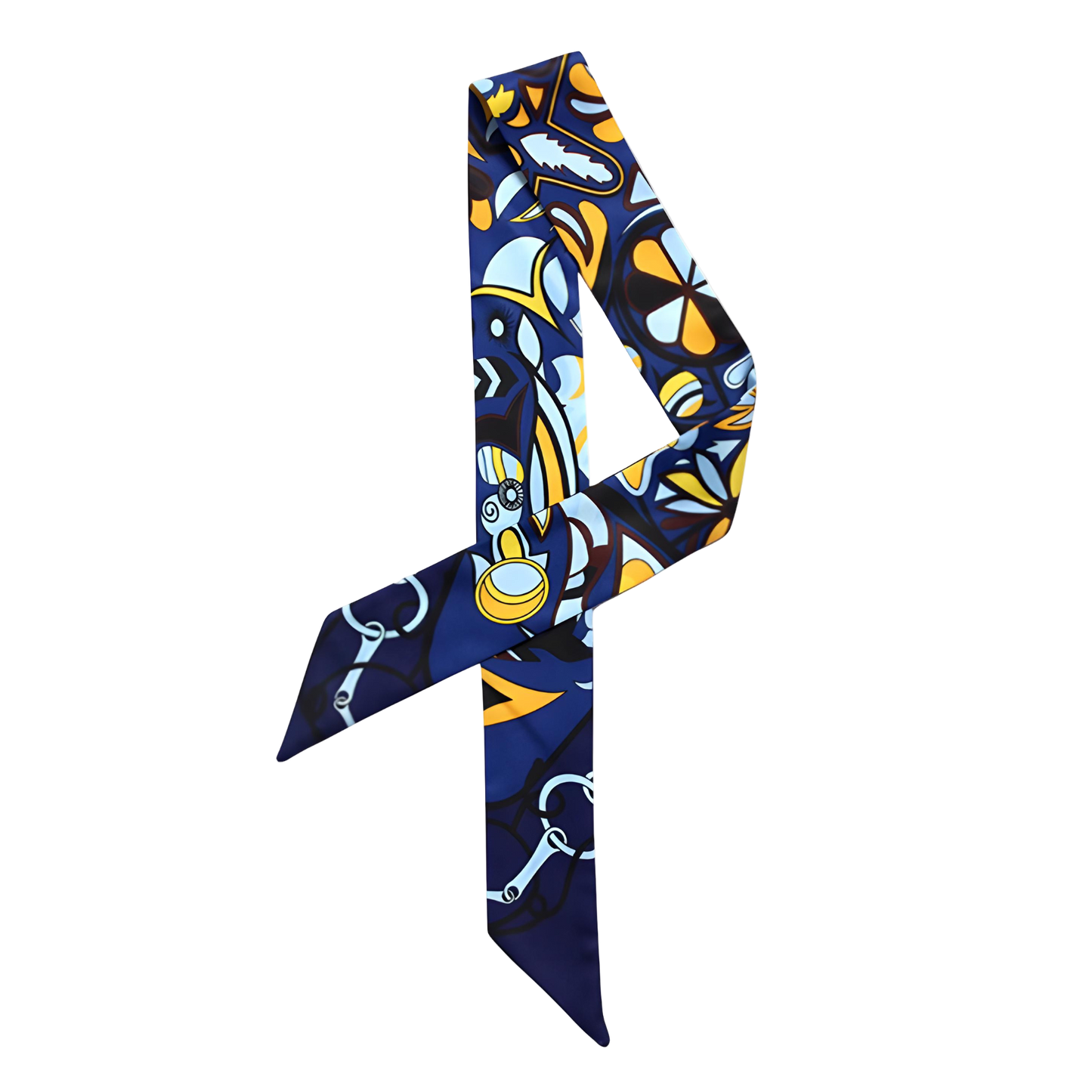 BRITTA Horse Design Twilly Scarf, Hair or Handbag Tie - 85 x 5 cms