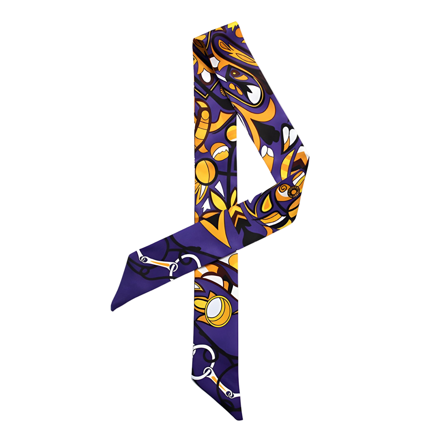 BRITTA Horse Design Twilly Scarf, Hair or Handbag Tie - 85 x 5 cms