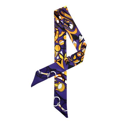 BRITTA Horse Design Twilly Scarf, Hair or Handbag Tie - 85 x 5 cms