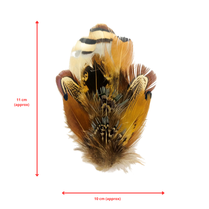 BURNIE Natural Feather Hat Plume with Brooch Pin