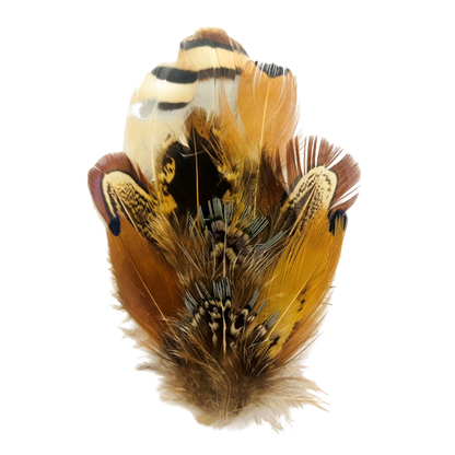 BURNIE Genuine Pheasant Feather Hat Plume with Brooch Pin
