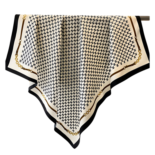 CALAIS Horse Design Premium Twill Scarf - 90 x 90 cms