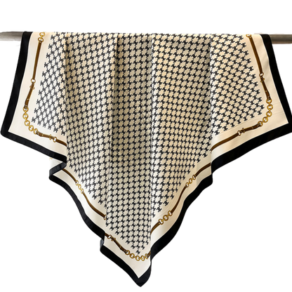 CALAIS Horse Design Twill Scarf - 70 x 70 cms