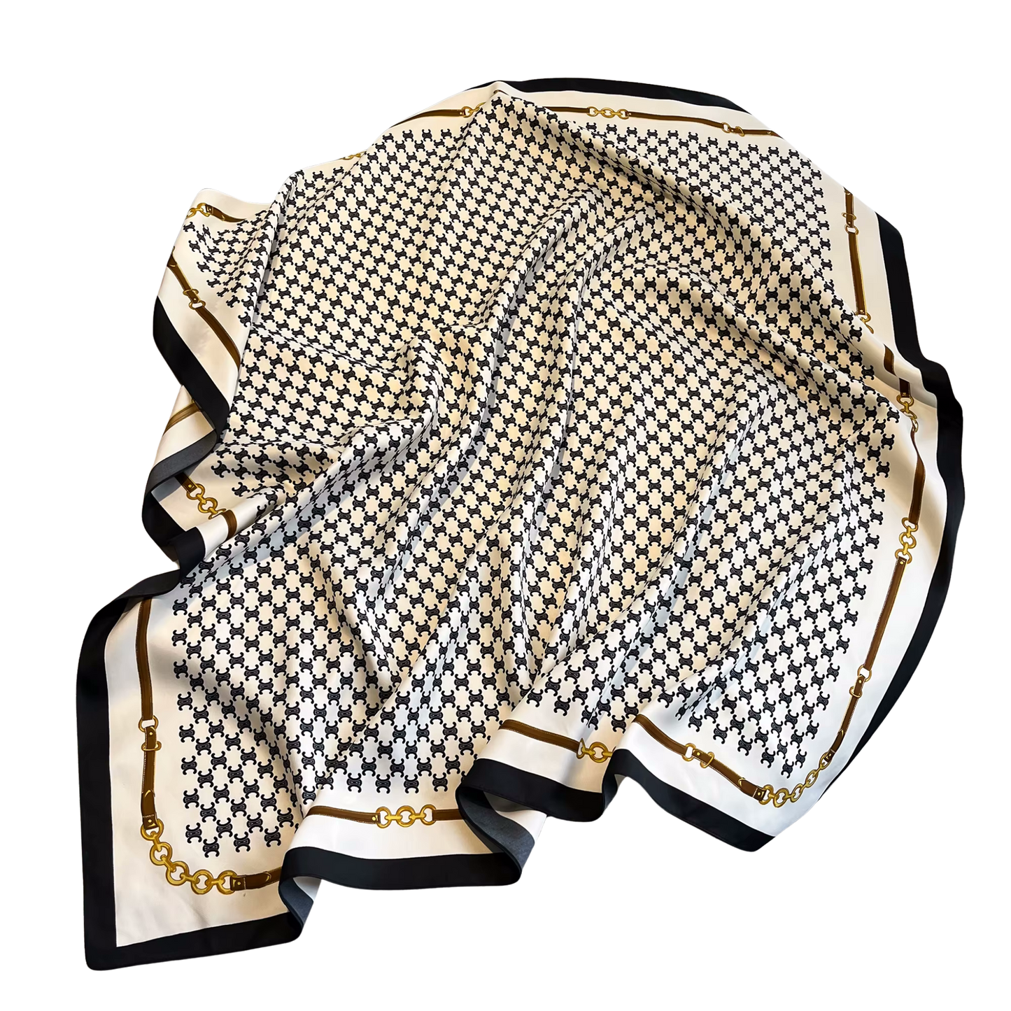 CALAIS Horse Design Twill Scarf - 70 x 70 cms