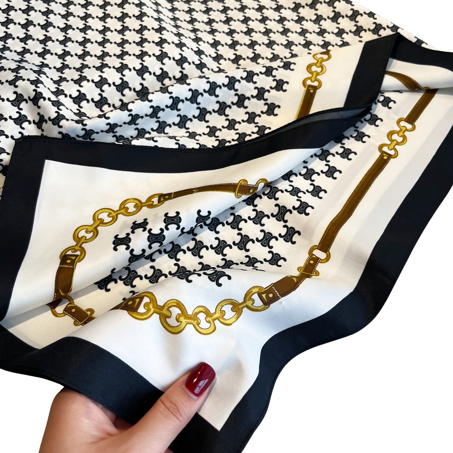 CALAIS Horse Design Twill Scarf - 70 x 70 cms