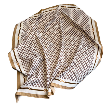 CALAIS Horse Design Twill Scarf - 70 x 70 cms