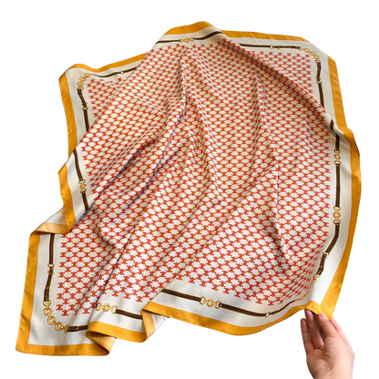 CALAIS Horse Design Twill Scarf - 70 x 70 cms