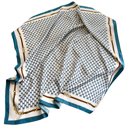 CALAIS Horse Design Twill Scarf - 70 x 70 cms