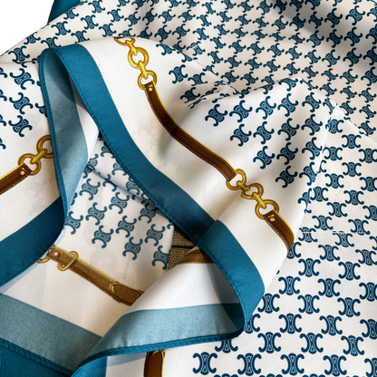 CALAIS Horse Design Twill Scarf - 70 x 70 cms