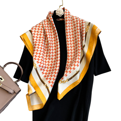 CALAIS Horse Design Twill Scarf - 70 x 70 cms