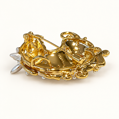 CALYPSO Zircon, Pearl & Enamel Horse Head Brooch or Pendant