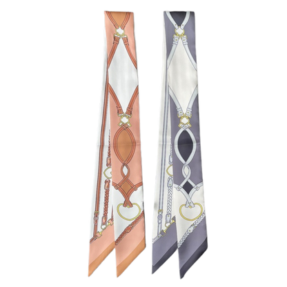 CAMBRIDGE Horse Design Twilly Scarf, Hair or Handbag Tie - 85 x 5 cms