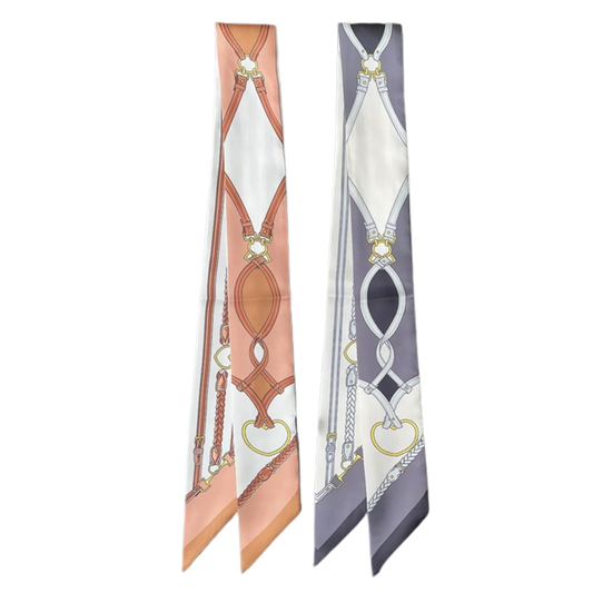 CAMBRIDGE Horse Design Twilly Scarf, Hair or Handbag Tie - 85 x 5 cms
