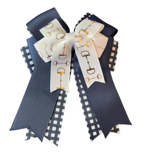 CANDICE Horse Design Hair Bow with Clip