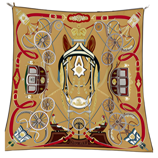 CANTERBURY Horse Design Premium Twill Scarf - 90 x 90 cms