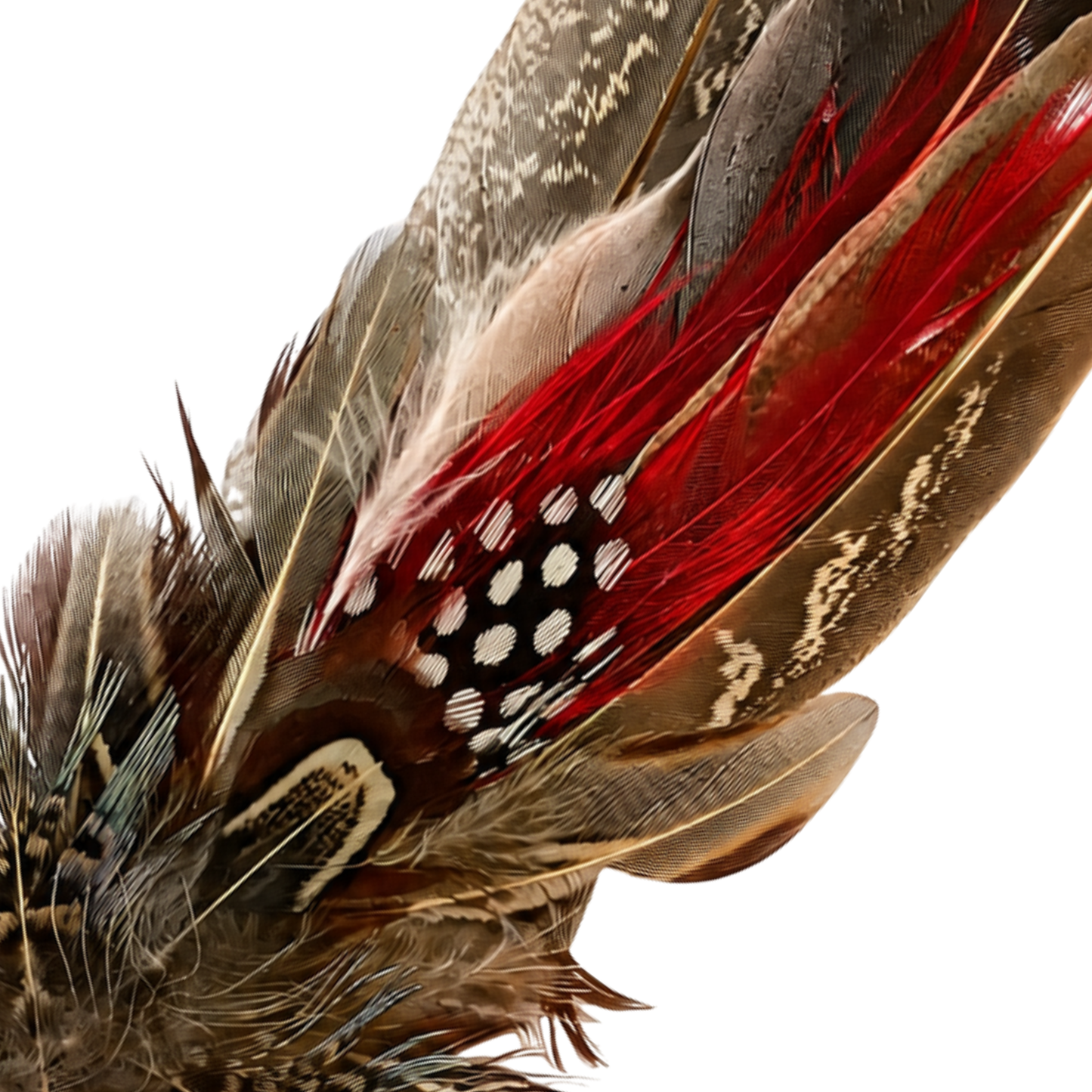 CARLTON Natural Feather Hat Plume with Brooch Pin