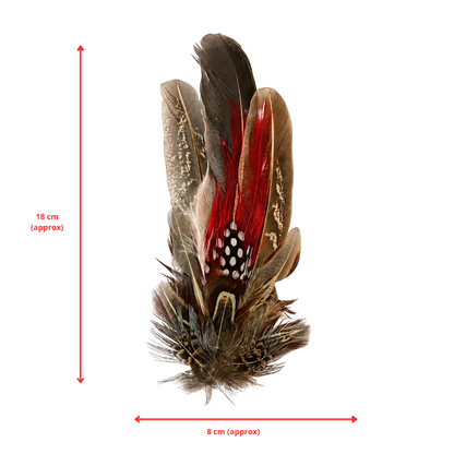 CARLTON Natural Feather Hat Plume with Brooch Pin