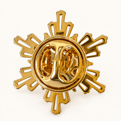 CARLY Zircon Snowflake Pin with Butterfly Clip