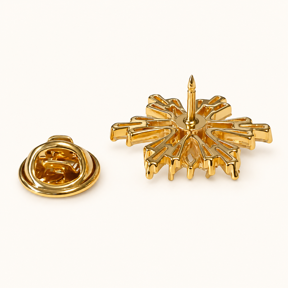 CARLY Zircon Snowflake Pin with Butterfly Clip