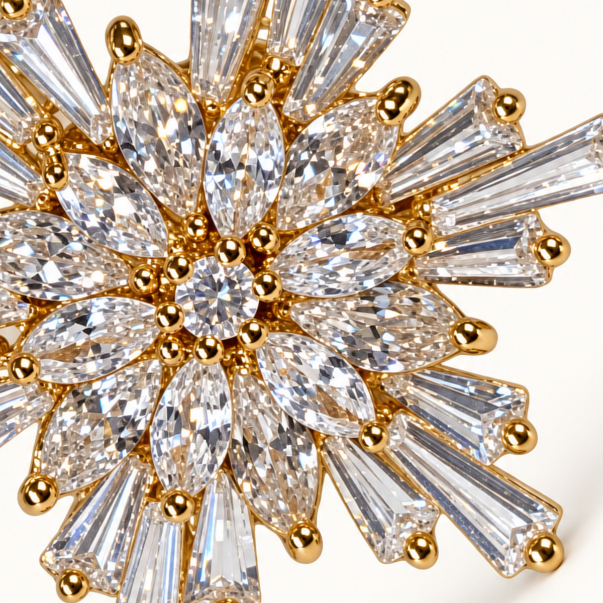 CARLY Zircon Snowflake Pin with Butterfly Clip