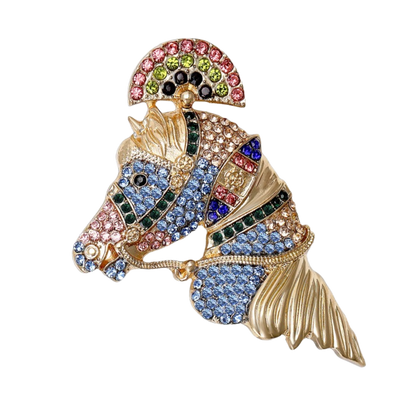 CARNIVAL brooch or scarf pin - 7.5 x 5 cms