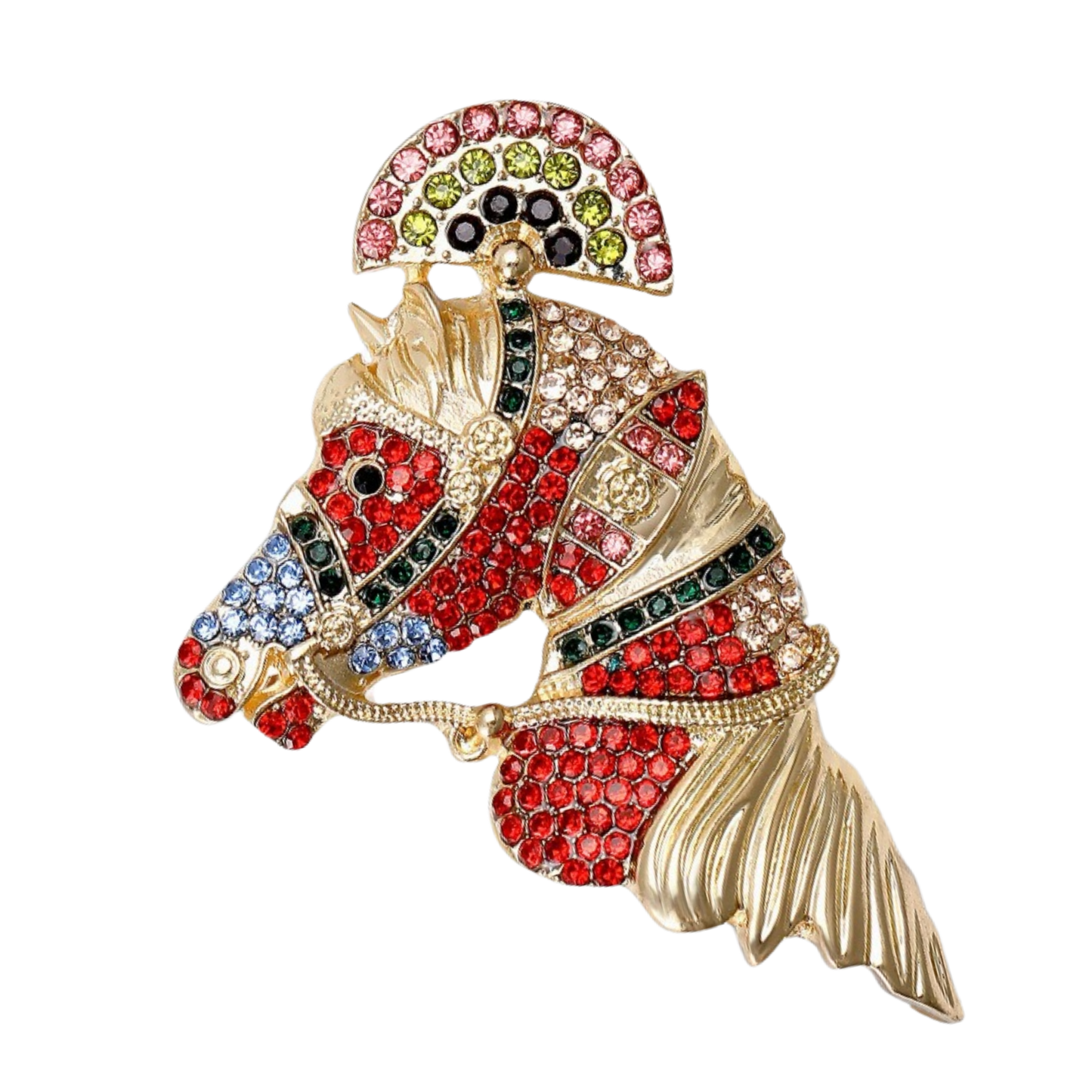 CARNIVAL brooch or scarf pin - 7.5 x 5 cms
