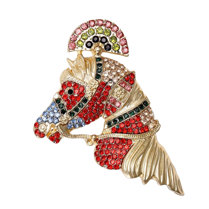 CARNIVAL brooch or scarf pin - 7.5 x 5 cms