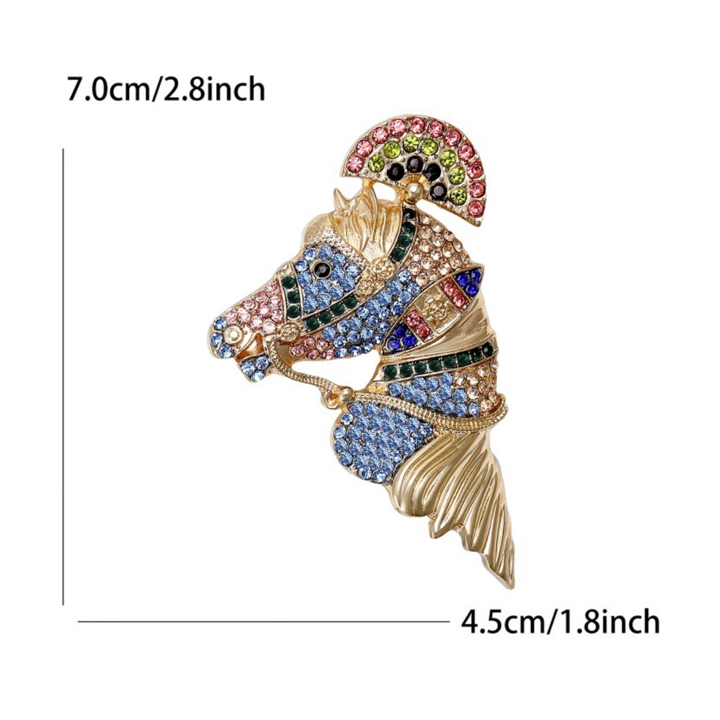 CARNIVAL brooch or scarf pin - 7.5 x 5 cms